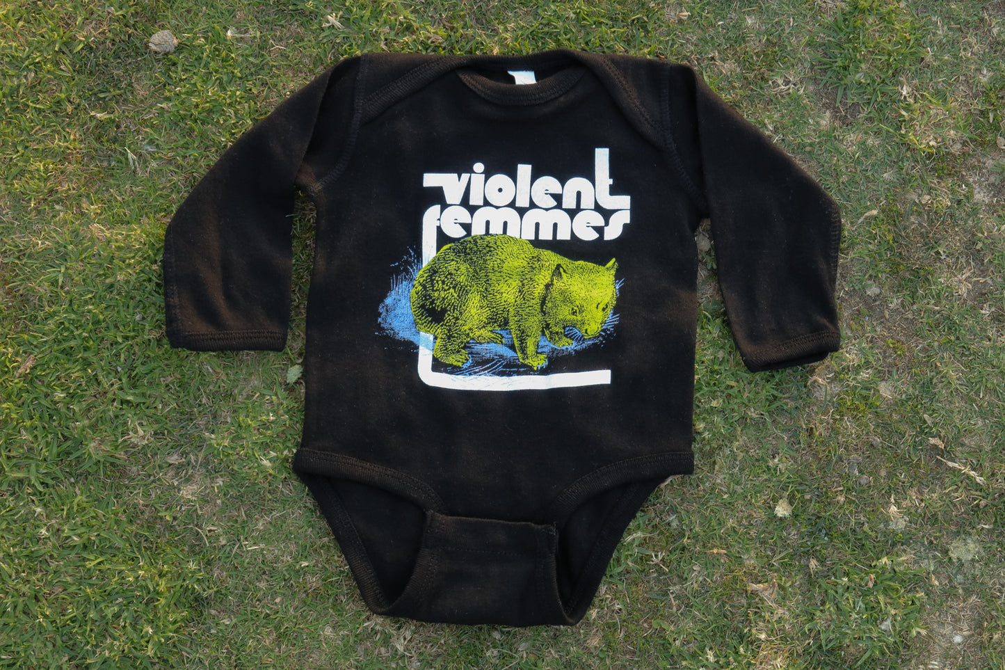 Wombat Infant Long Sleeve Onesie (Black)