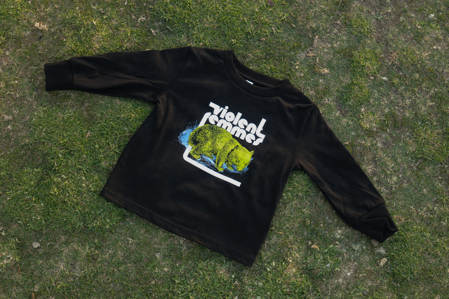 Wombat Toddler Long Sleeve Shirt (Black)
