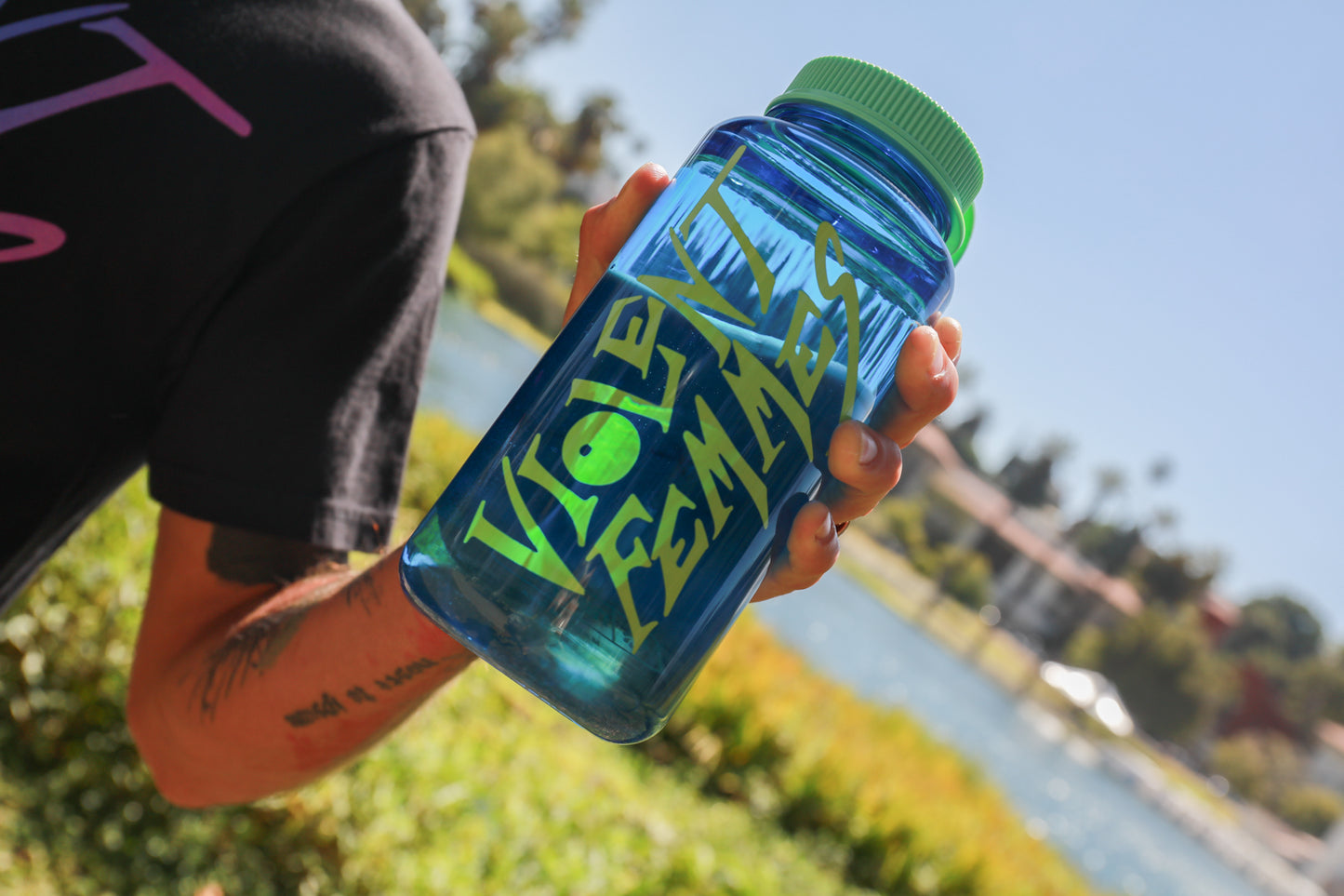 Logo Nalgene Water Bottle (Blue/Green)