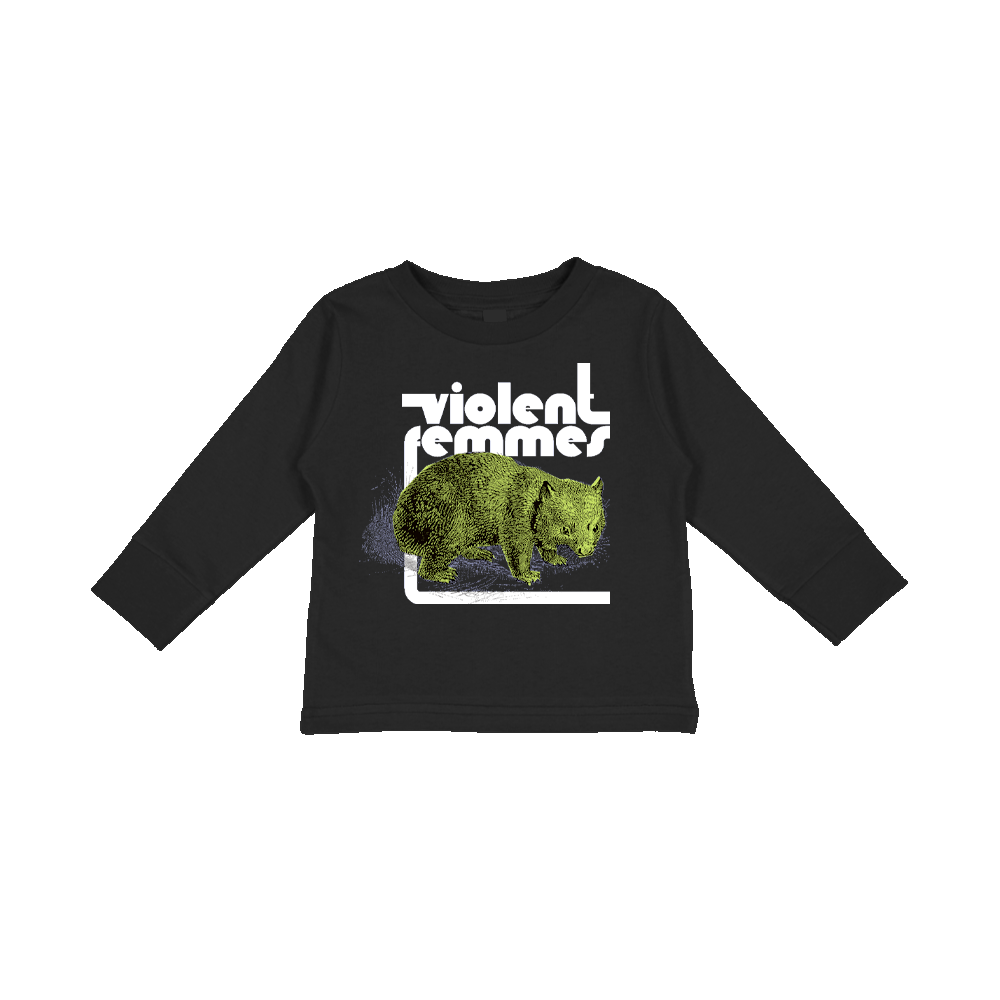 Wombat Toddler Long Sleeve Shirt (Black)