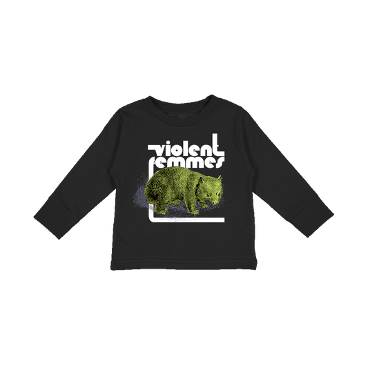 Wombat Toddler Long Sleeve Shirt (Black)