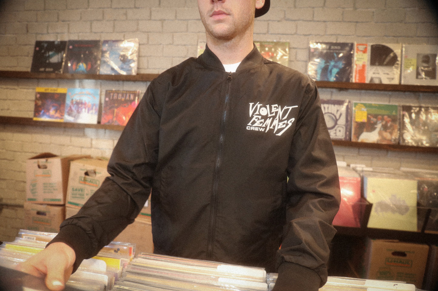 1983 Tour Crew Lightweight Bomber Jacket (Black)
