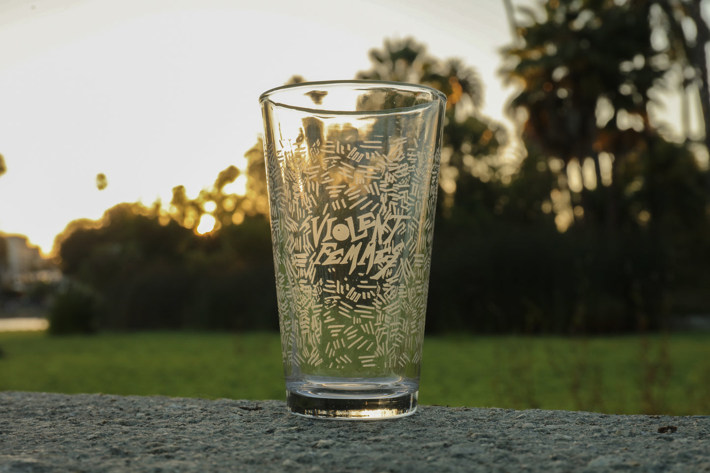 Stinky Logo Etched Pint Glass