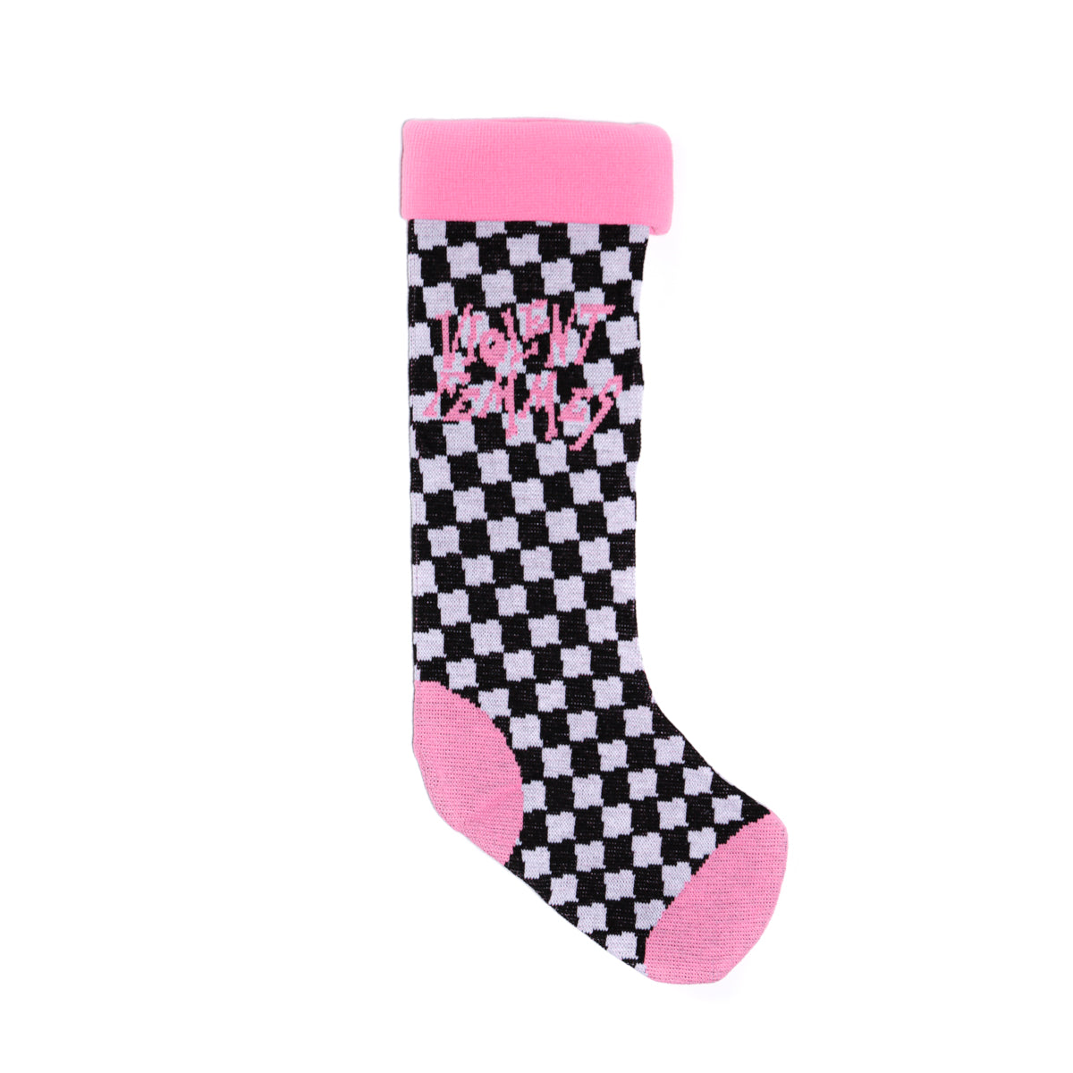 Stinky Logo Holiday Stocking (Black/White/Pink)