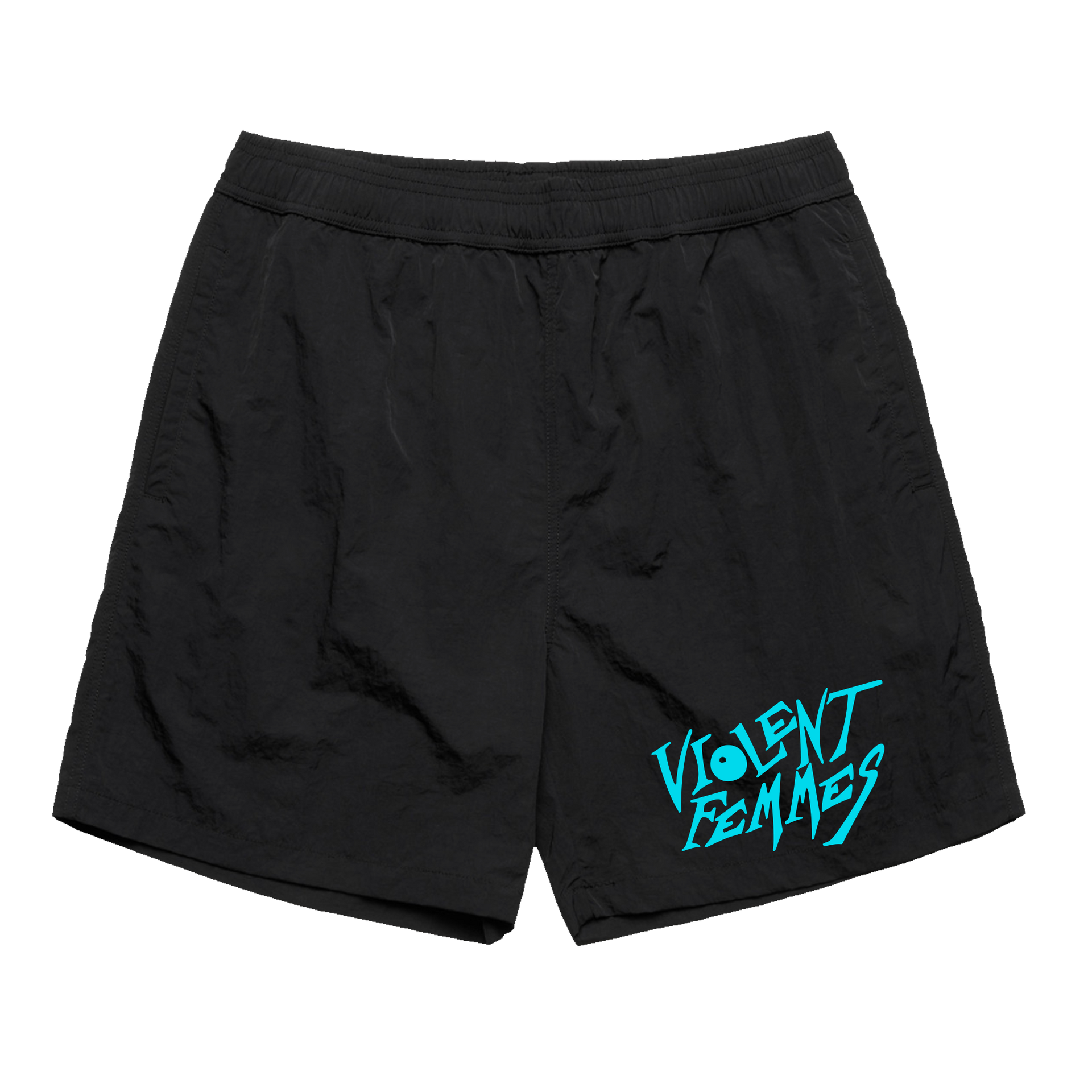 Logo Beach Shorts (Black) – Violent Femmes