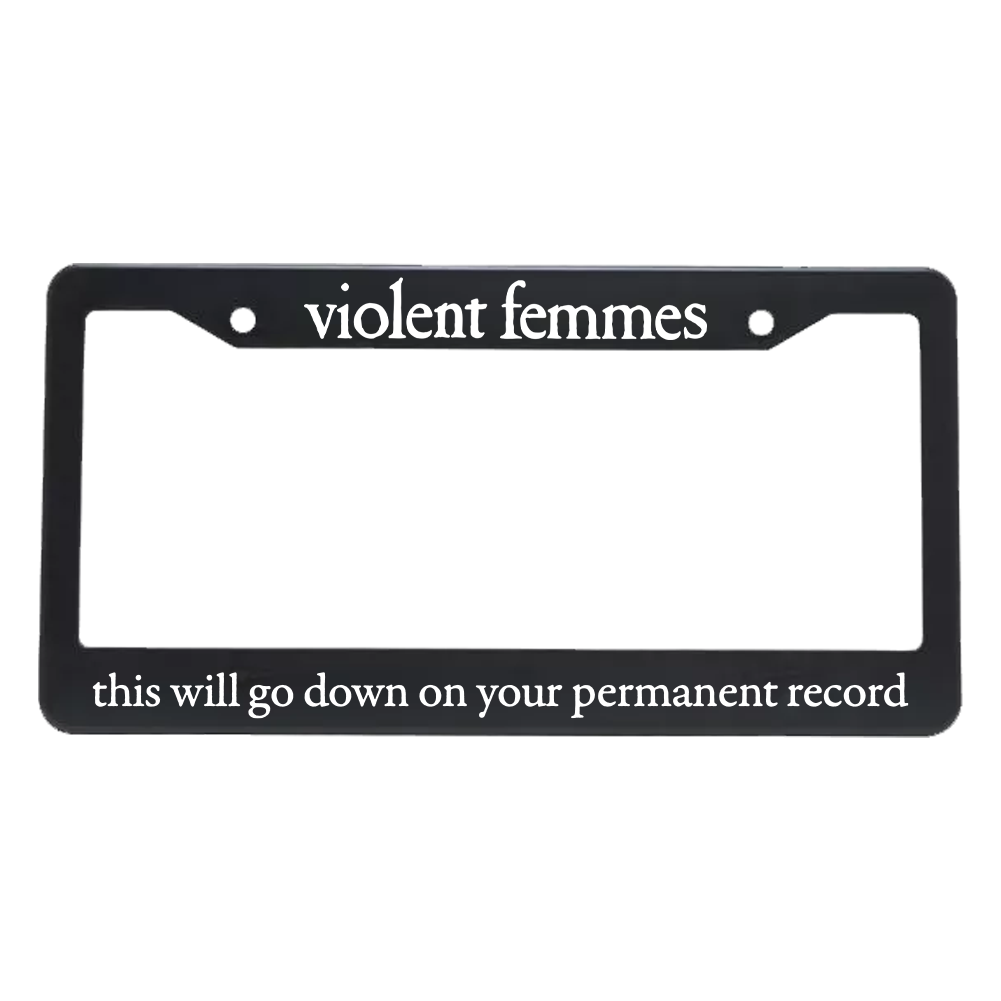 Permanent Record License Plate Frame (Black)